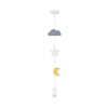 Wisząca lampa dziecięca Moon z dekoracjami multikolor
