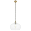 Wisząca lampa nad stół L&-1100948 Light& kopuła szklana mosiądz