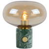 Loftowa LAMPA stołowa CHARLIZE 03520/01/62 Lucide marmurowa LAMPKA stojąca zielona bursztynowa