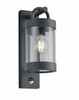 Elewacyjna LAMPA kinkiet CUSTYRA DL142204169 Trio metalowa OPRAWA ogrodowa tuba zewnętrzna z czujnikiem IP44 antracytowa