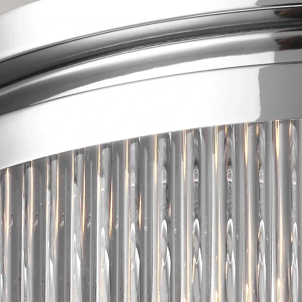 LAMPA sufitowa FE-PAULSON-F-M Elstead FEISS metalowa OPRAWA plafon okrągły IP44 polerowany chrom przezroczysty