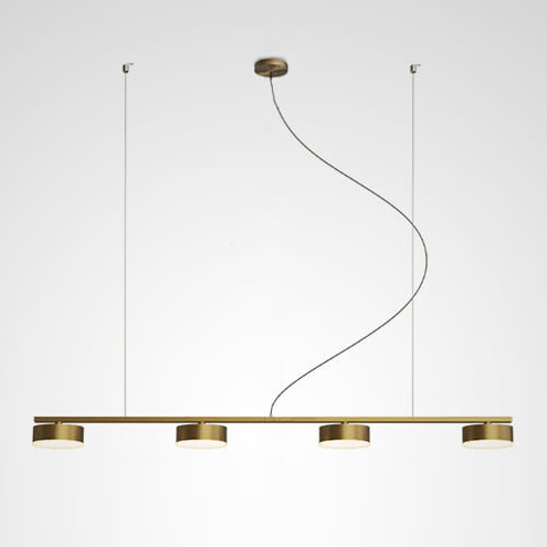 Wisząca lampa nowoczesna CGSPOT4H LED dyski mosiądz