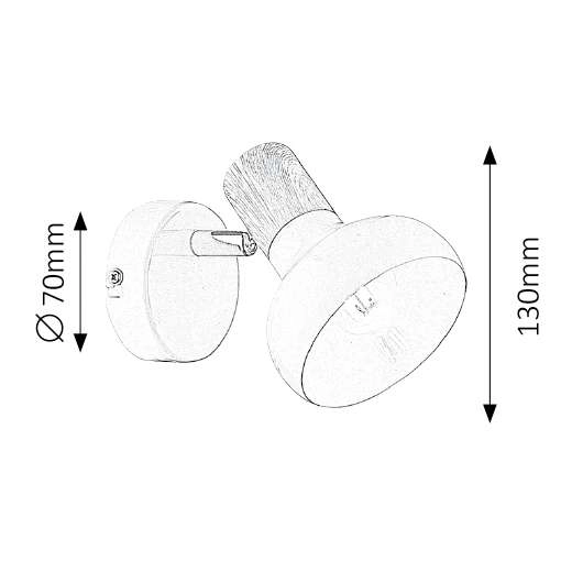 Kinkiet LAMPA ścienna HOLLY 5943 Rabalux skandynawska OPRAWA reflektorek drewno biały