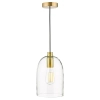 Wisząca lampa nad stół Archie ARC0163 szklana do jadalni szklana mosiądz