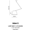 Wisząca lampa regulowana Adam AZ1841+AZ2602 Azzardo do salonu satyna biała