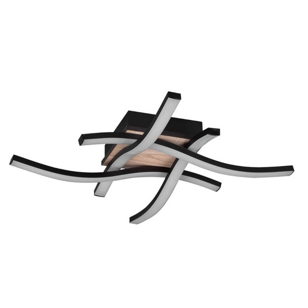 Sufitowa lampa falowana NORVE DL135-62474 LED 5W 3000K drewniany czarny