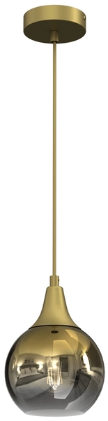 Wisząca lampa szklana Monte MLP8401 przydymiona złota