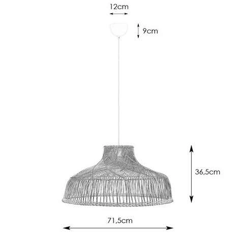 Ekologiczna LAMPA wisząca BALI 107984 Markslojd ratanowa OPRAWA zwis naturalny