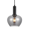 Szklana lampa wisząca Stabla PND-30084-1-BK-SG czarna przydymiona