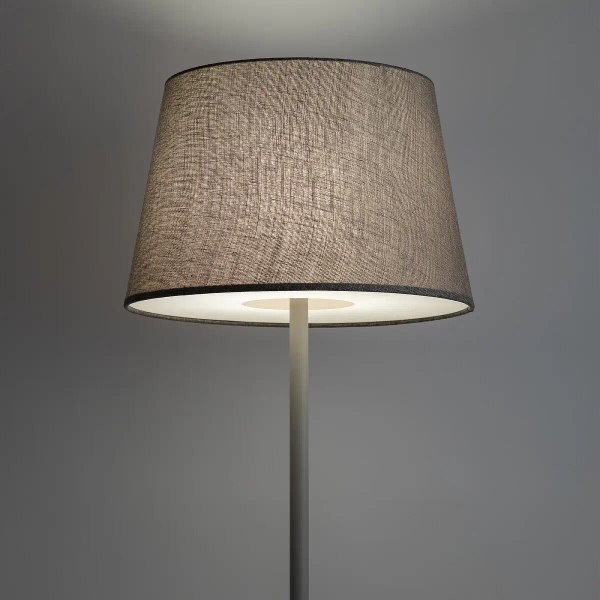 Nowoczesna podłogowa lampa TUTOIA 11683 tkanina beżowa