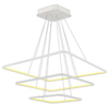 LAMPA wisząca SLIM/000005/3000/W MDECO metalowa OPRAWA kwadratowy ZWIS LED 117W 3000K biurowy biały