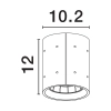 Cementowa sufitowa lampa TRAVONO LE75179 LED 10W 3000K IP65 szary