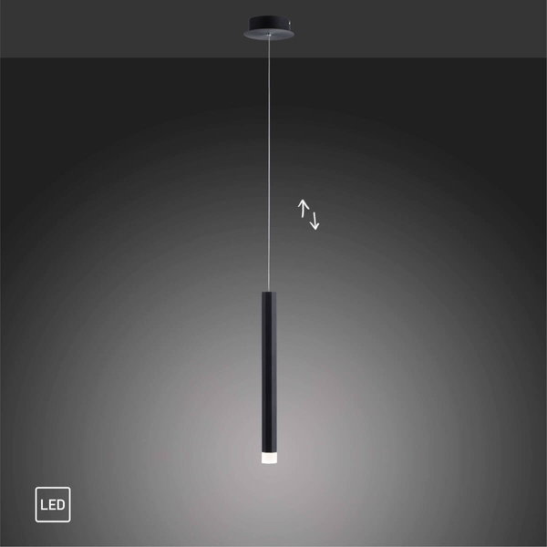 Pojedyncza lampa zwisająca Bruno 15202-18 LED 6W 3000K sopel czarny