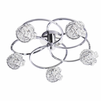 Kryształowa lampa sufitowa Talia 76595 Endon metal szkło transparentny chrom