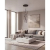 Kaskadowa wisząca lampa FLOW AZ7226 czarna 1xLED 115W 4000K do salonu