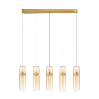 Żyrandol z 4 cylindrami REBALVO LE45202 LED 35W 3000k złota