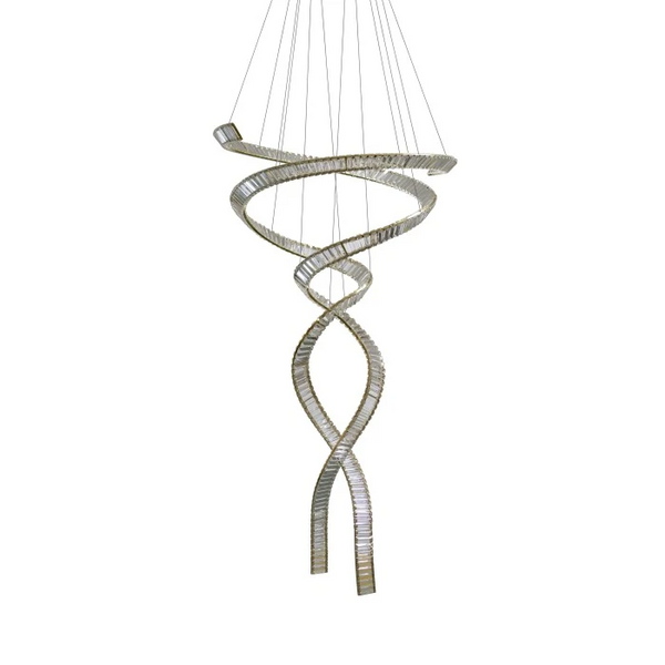 Lampa wisząca SPARK przezroczysta złota AZ6898 2xLED 3000-4000K