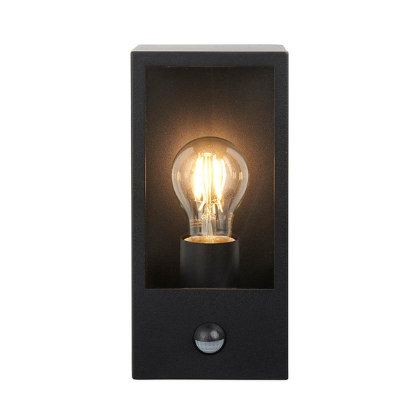 Lampa zewnętrzna na elewację Oxford PIR 94995 IP44 lampion czarny