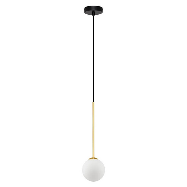 Kulista lampa wisząca do salonu CHAO LE44267 czarny złoty biały