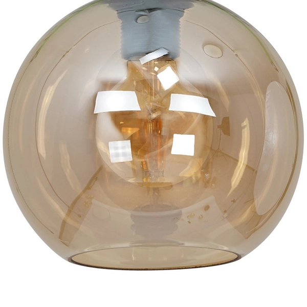 LAMPA sufitowa SOFIA MLP6575 Milagro skandynawska OPRAWA szklana kula czarna bursztynowa