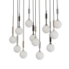 Kaskadowa wisząca lampa Ero Multicolor XIV OR86430 kule białe czarne