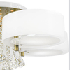 Glamour LAMPA sufitowa DRS8006/5 21QG Elem abażurowy plafon z łańcuszkami biały mosiądz