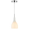 Wisząca lampa szkło nad stół biała chrom Soho OUTLET