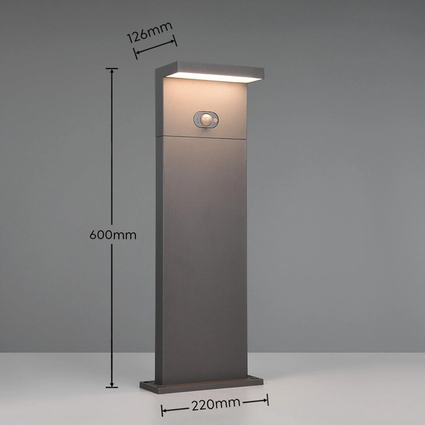 Słupek ogrodowy solarny BLYDE 553569142 LED 5W 2300-4000K IP65 antracyt