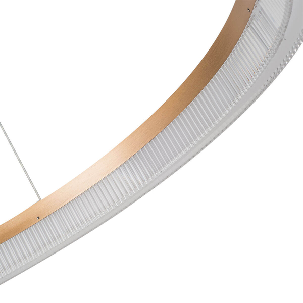 Lampa wisząca ring Midway LP-033/1P L GD Cristal Triangle LED 50W złota
