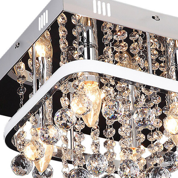 Kwadratowa lampa sufitowa Pallas LED 23W 4000K pokojowa chrom biała