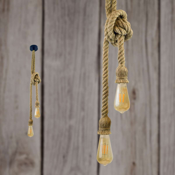 Marynistyczna LAMPA wisząca ROPE 307613 Il mio rustykalna OPRAWKA zwis na sznurze beżowy