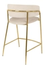 Krzesło welurowe Delta 65 KH1301100122 beżowe złote