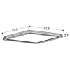 Plafon natynkowy NEXIT 10-66824 do łazienki LED 12W 3000K IP44 satyna