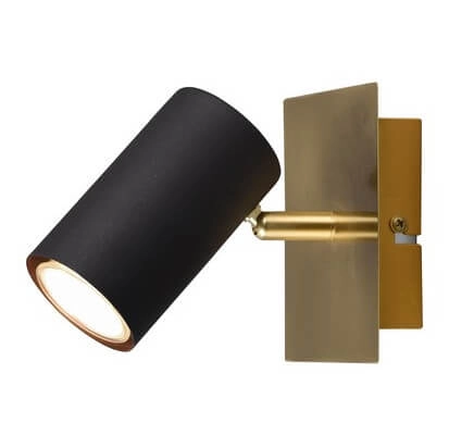 Reflektorek ścienny VANTOS DL180802400 Trio rurka punktowy czarny złoty