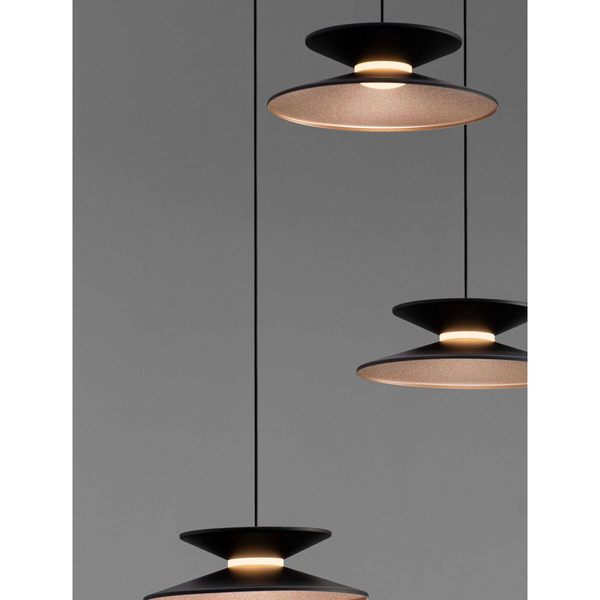 Kaskadowa lampa wisząca GUANAY LE44742 LED 14W 3000K czarna złota