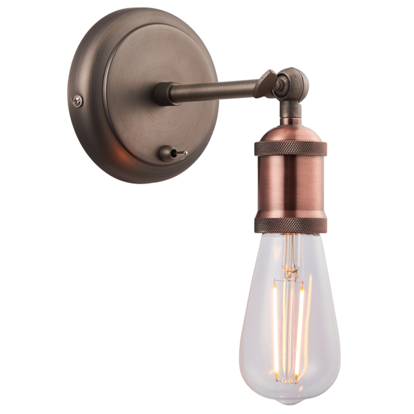 Lampa ścienna marynistyczna Hal 76338 Endon do salonu miedź