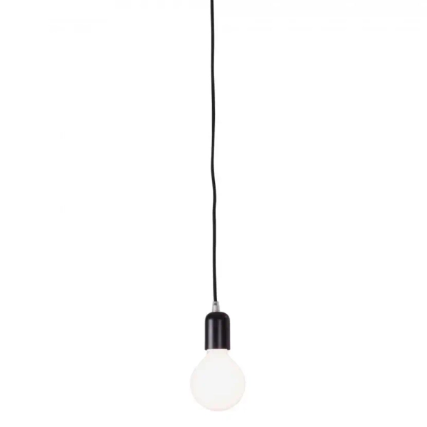 Minimalistyczna lampa wisząca 14108-B zwis żarówka do salonu czarny