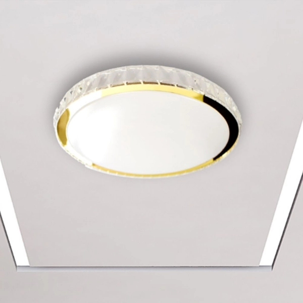 Plafon okrągły Layla ML8131 Milagro LED 50W 3000-6000K ściemnialny z pilotem złoty