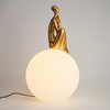 Stołowa lampka do sypialni WOMEN ST-6022-C gold Step okrągła kulista biała złota