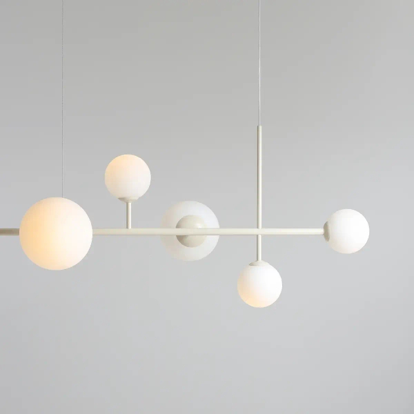 Zwisowa lampa molekułowa Dione 1092K9 Aldex kule białe kremowe