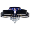 Glamour LAMPA sufitowa DRS8006/5 LED 300W TR BL Elem 5-punktowa OPRAWA z pilotem kryształki złote czarne