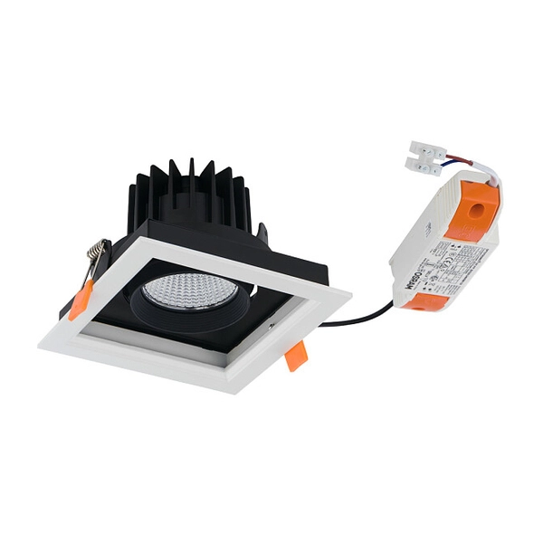 Regulowana LAMPA sufitowa DIA 8721 Nowodvorski wpust OPRAWA metalowa LED 18W 4000K kwadratowa biała czarna