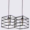 Wisząca lampa druciana VEN W-3851/2 BK geometryczna czarny przezroczysty