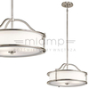 Klasyczna LAMPA wisząca KL-EMORY-P-S-CLP Elstead KICHLER okrągła OPRAWA cyna zwis biały