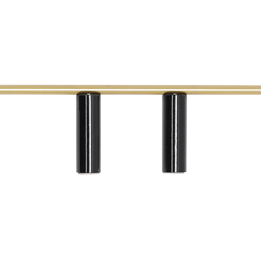 Lampa ścienna Trevo 1083D40_2 Aldex reflektorki na listwie czarne mosiądz