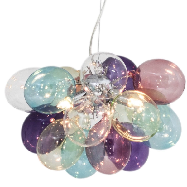 Szklana lampa wisząca Gross 4200640-7000 By Rydens kolorowe bańki