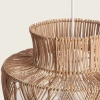 Wisząca lampa z ratanu japandi Boho ABR-LW23-BH-E27 Abruzzo IP65 beżowy