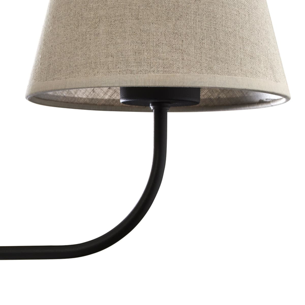 Klasyczny kinkiet do sypilani Chicago 4186 TK Lighting lniany abażur czarny
