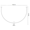 Minimalistyczna lampa wisząca No.C 5084 Shilo metalowa 126cm platynowy
