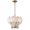Wisząca lampa Cannes P06722BR na łańcuchu do salonu przezroczysty mosiądz